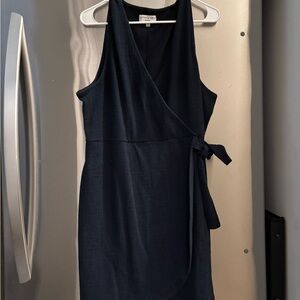 Chic Navy Wrap Dress